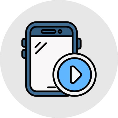 akıllı telefon vektörü düz renk simgesi