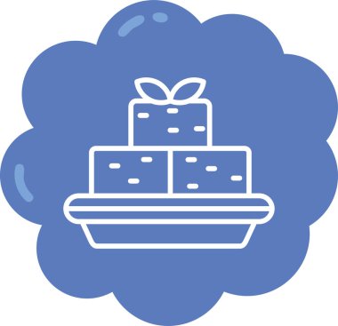 Kek. Web simgesi basit illüstrasyon