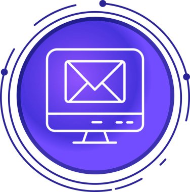 E- posta simgesinin vektör illüstrasyonu