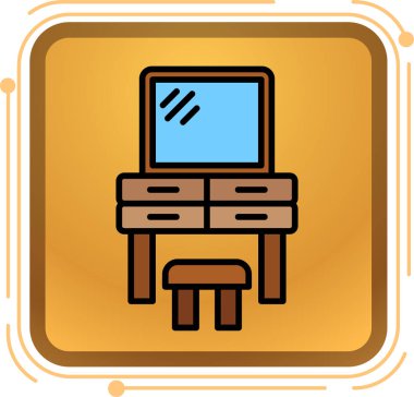 Ahşap masa kitap simgesi ile doldurulmuş - taslak biçimi