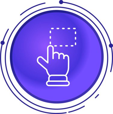 finger icon, vector illustration