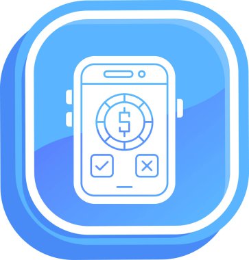 Cep telefonu. Web simgesi basit illüstrasyon