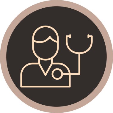 Bir doktor simgesinin vektör çizimi