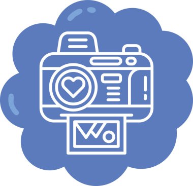 Kamera. Web simgesi basit illüstrasyon