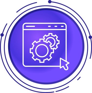 vektör ayarı simgesi, basit illüstrasyon