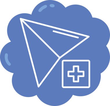 Mavi ve beyaz bir haçın vektör illüstrasyonu