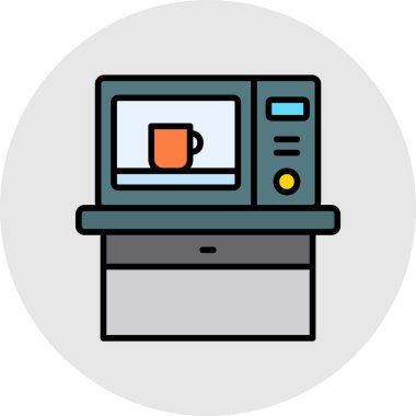 Kahve makinesi. Web simgesi basit illüstrasyon