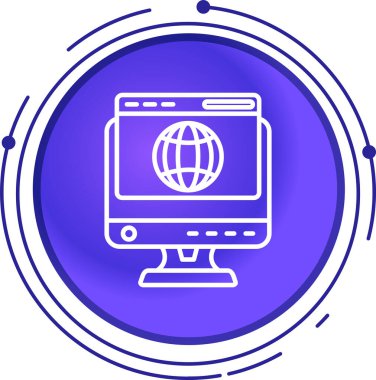 Bilgisayar monitörü. Basit resimleme