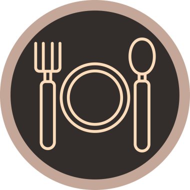 Restoran. Web simgesi basit illüstrasyon