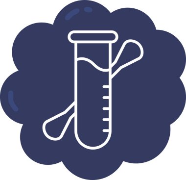 Test tübü simgesinin vektör illüstrasyonu