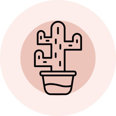 Kaktüs simgesi modern illüstrasyon