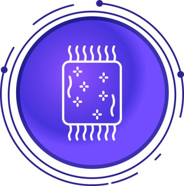 Çip simgesi vektör illüstrasyonu