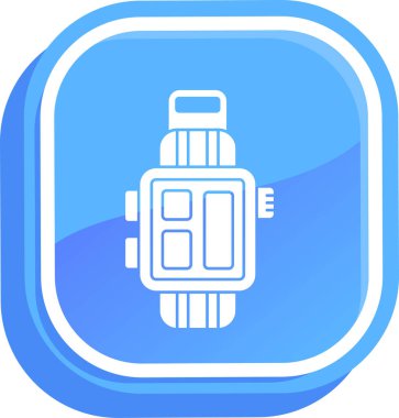 Mavi pil simgesinin vektör çizimi