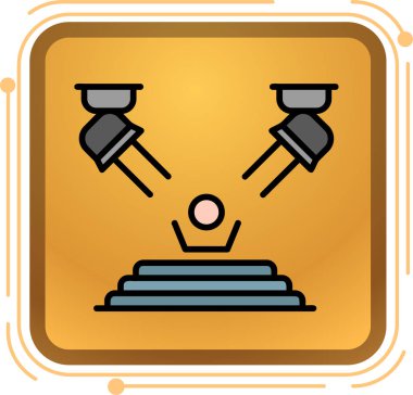 Robot simgesinin vektör illüstrasyonu