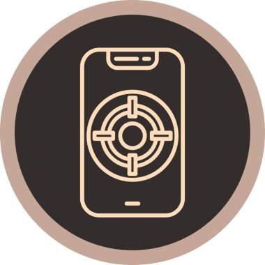 Cep telefonu simgesi, vektör illüstrasyonu