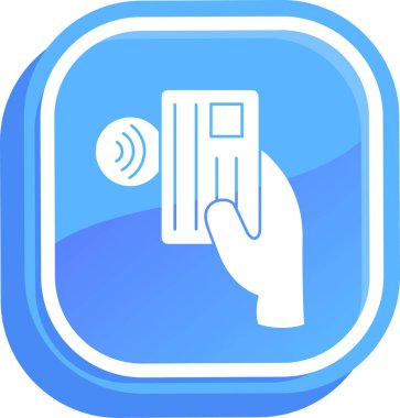 Mobil simge vektör illüstrasyonuna sahip el