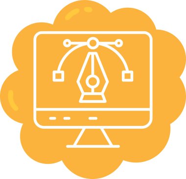 Modern bulut simgesinin vektör illüstrasyonu