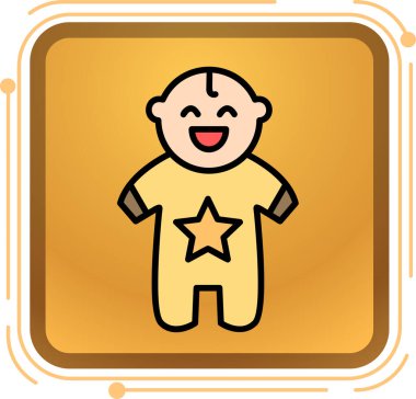 Küçük oğlan. Basit simge