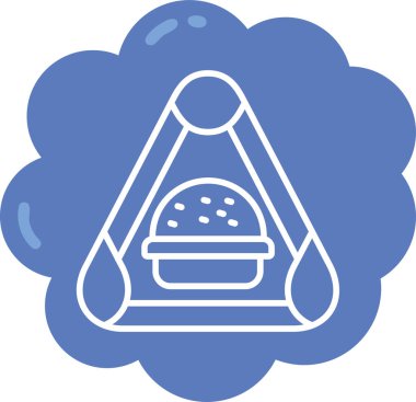 Yemek. Web simgesi basit illüstrasyon