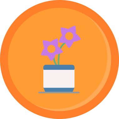 Çiçek. Web simgesi basit illüstrasyon