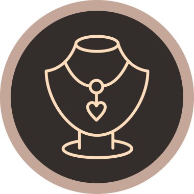 kolye simgesi vektör illüstrasyonu