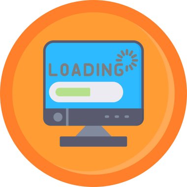 Yükleniyor. Web simgesi basit illüstrasyon