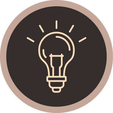 Ampul. Web simgesi basit illüstrasyon