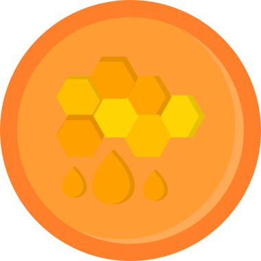 bal yassı simgesi, vektör illüstrasyonu