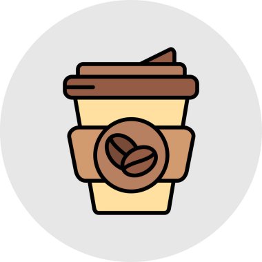 kahve fincanı simgesi, vektör illüstrasyonu