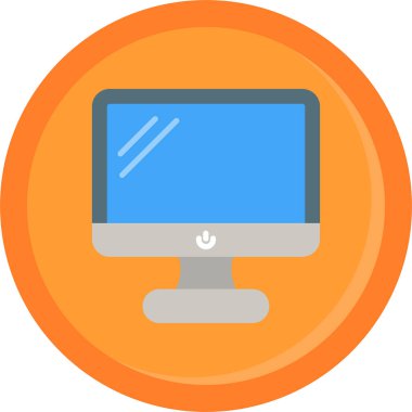 Bilgisayar. Web simgesi basit illüstrasyon