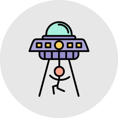 UFO simgesi vektör illüstrasyonu