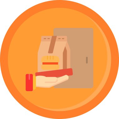 Teslimat. Web simgesi basit illüstrasyon