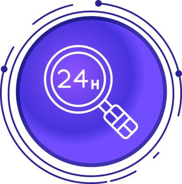 Beyaz arkaplanda izole edilmiş tornavida ve tornavida simgesine sahip akıllı çizgi saati. Uygulama, servis, ayar, bakım, onarım, onarım. Renkli özet