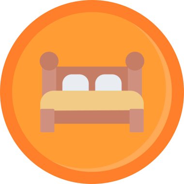 Otelde. Web simgesi basit illüstrasyon