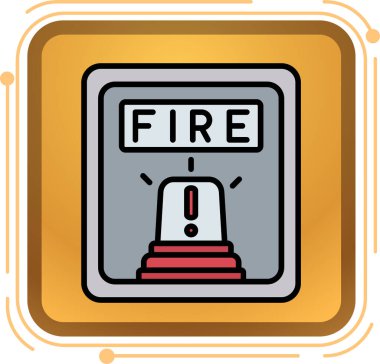 Moda tarzında izole edilmiş arka planda yangın söndürme simgesi