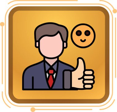 Gülümseyen bir iş adamı. vektör çizimi tasarımı