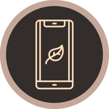 Bir mobil simgenin vektör illüstrasyonu