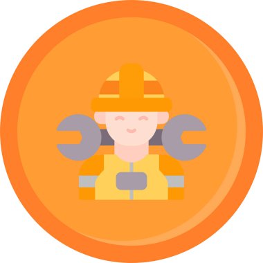 Kadın. Web simgesi vektör illüstrasyonu