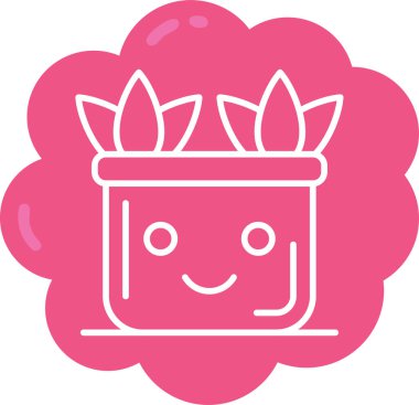 Bitki. Web simgesi basit illüstrasyon