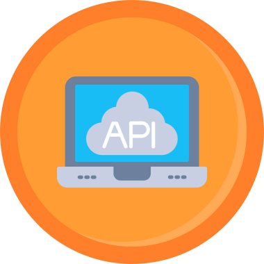 bulut programlama düz renk simgesi