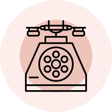 Telefon simgesinin vektör illüstrasyonu