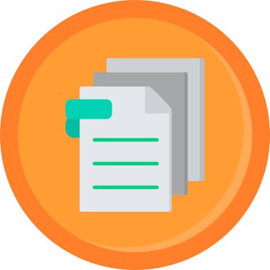 Belge. Web simgesi basit illüstrasyon