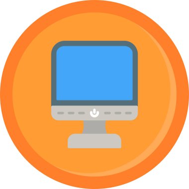 monitör bilgisayar vektör simgesi