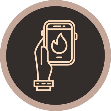 Cep telefonu simgesi, vektör illüstrasyonu