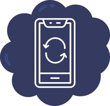 Cep telefonu. Web simgesi basit illüstrasyon