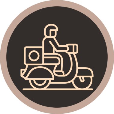 Motosiklet simge vektör çizim