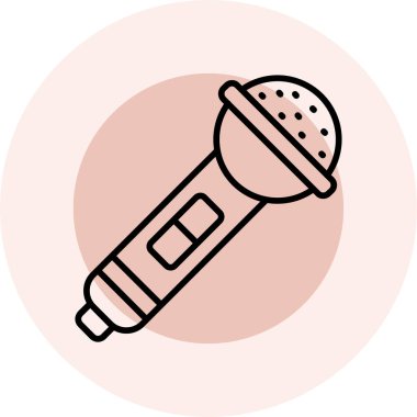Mikrofon. Web simgesi basit illüstrasyon