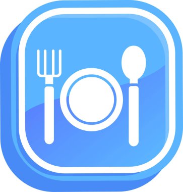 Yemek lokantası ikonunun çizimi