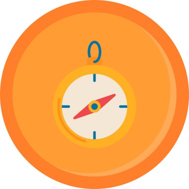 Pusula. Web simgesi basit tasarım