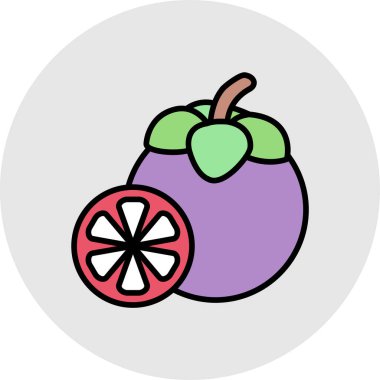 Bir meyve simgesinin vektör illüstrasyonu